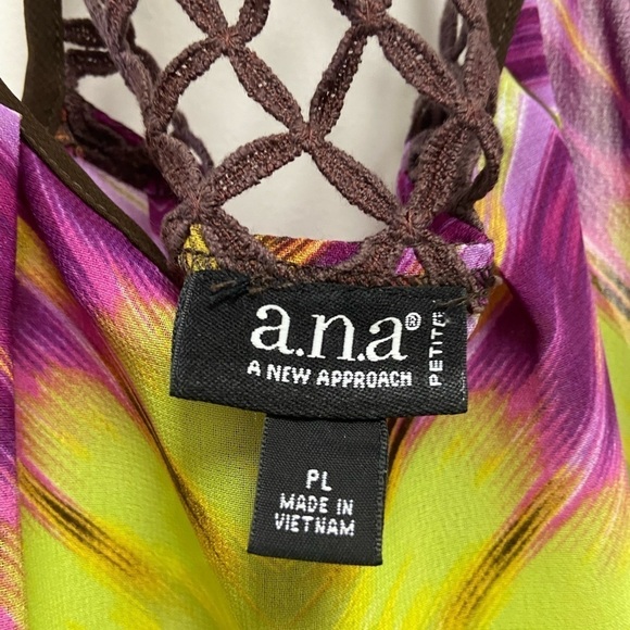 ANA Women's tank top boho style size large petite - Picture 4 of 5